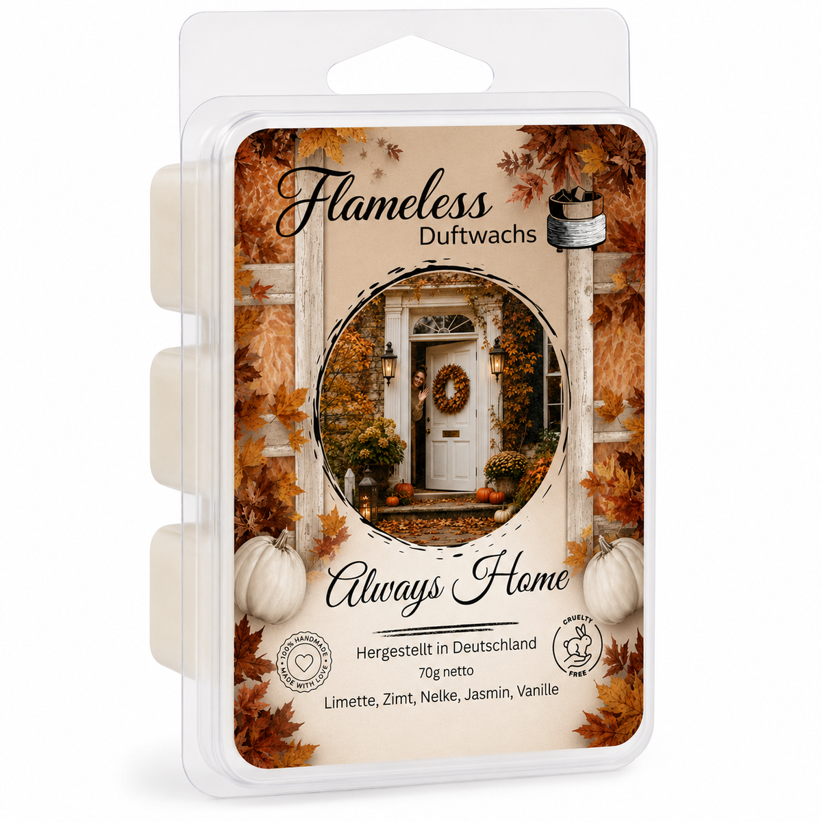 FLAMELESS Soja-Duftwachs ALWAYS HOME 70 g