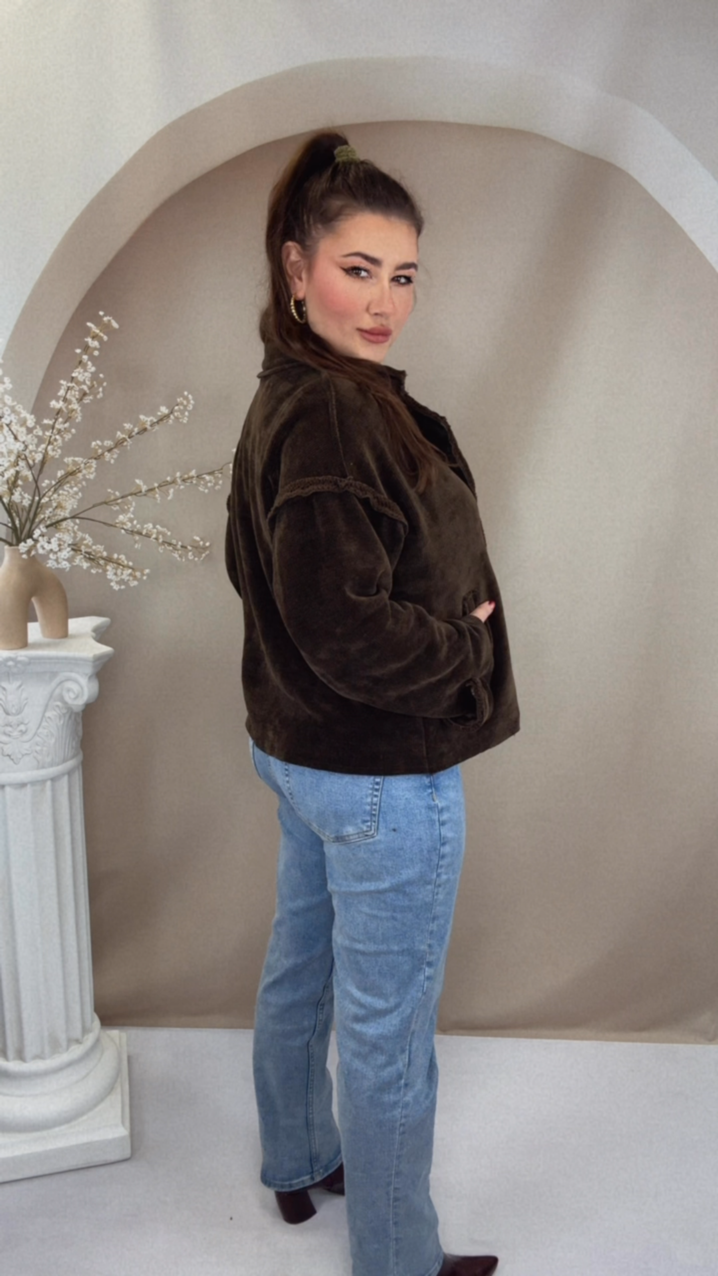 Cozy Cord Jacke - Espresso
