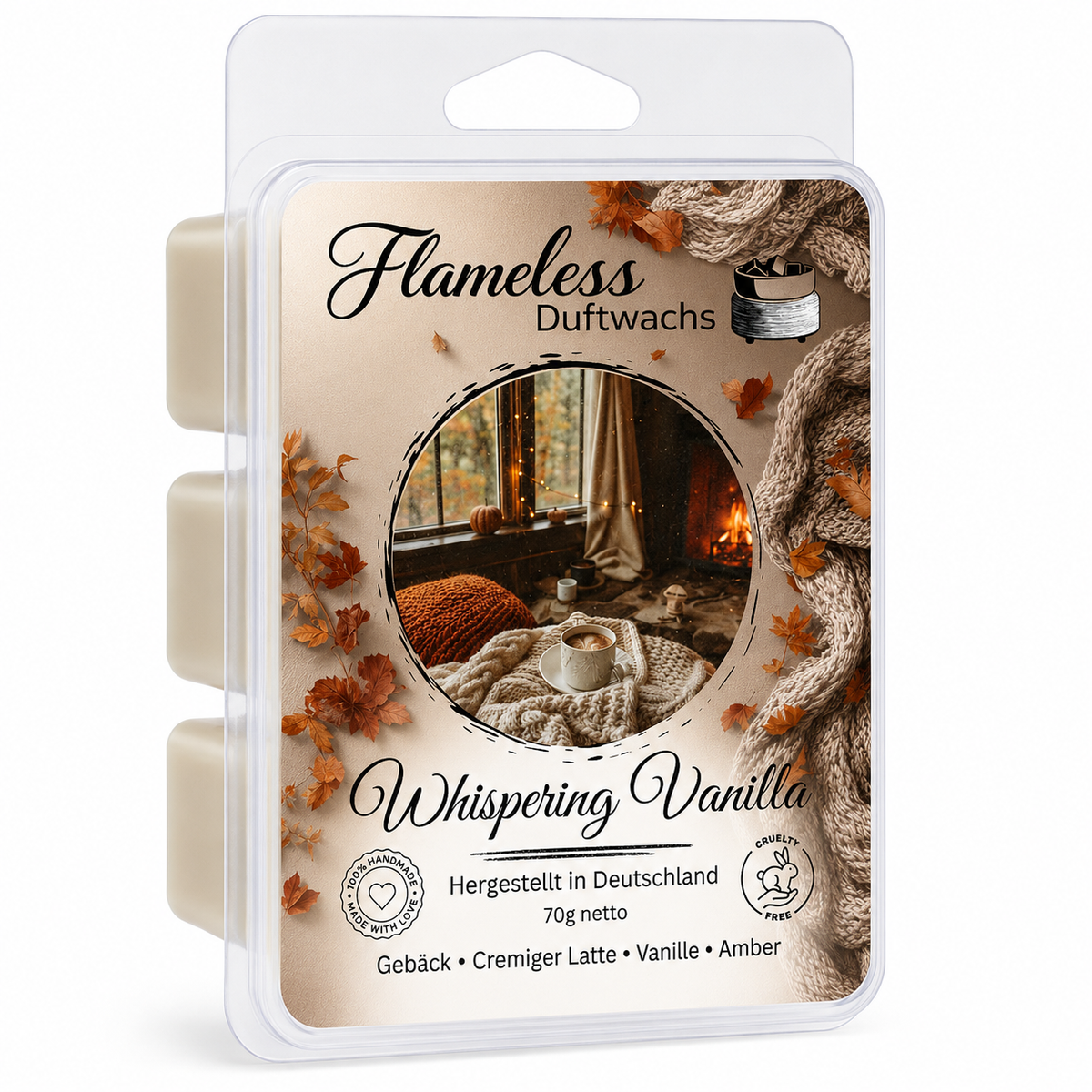 FLAMELESS Soja-Duftwachs WHISPERING VANILLA 70 g