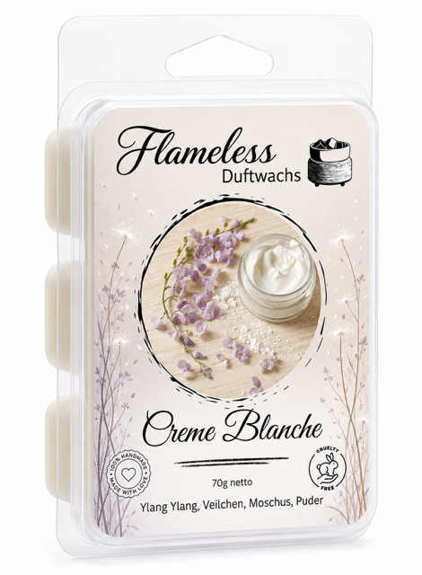 FLAMELESS Soja-Duftwachs CREME BLANCHE 70 g