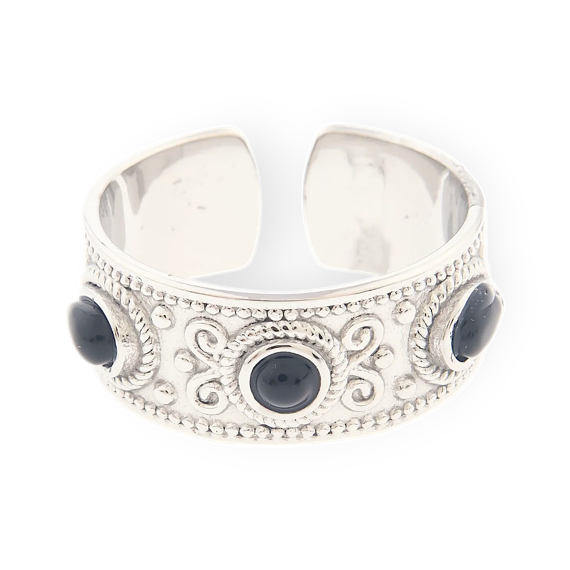 Antik Ring Obsidian