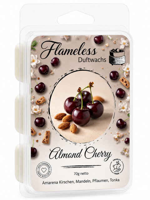 FLAMELESS Soja-Duftwachs ALMOND CHERRY 70 g