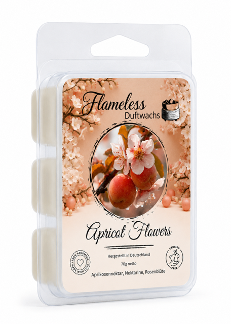 FLAMELESS Soja-Duftwachs APRICOT FLOWERS 70 g