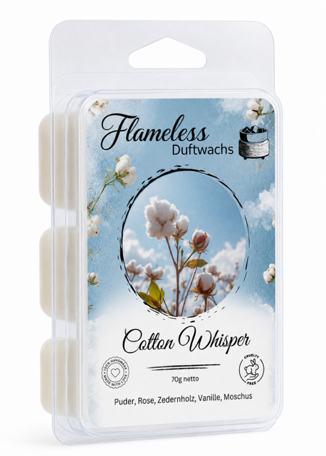 FLAMELESS Soja-Duftwachs COTTON WHISPER 70 g