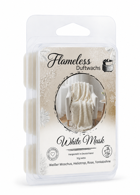 FLAMELESS Soja-Duftwachs WHITE MUSK 70 g