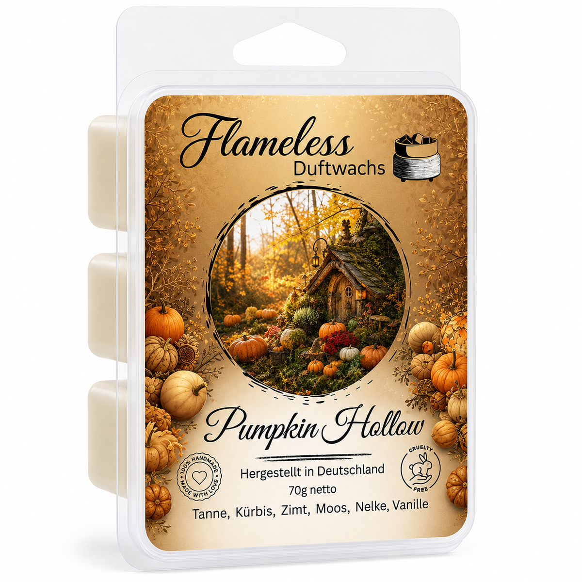 FLAMELESS Soja-Duftwachs PUMPKIN HOLLOW 70 g