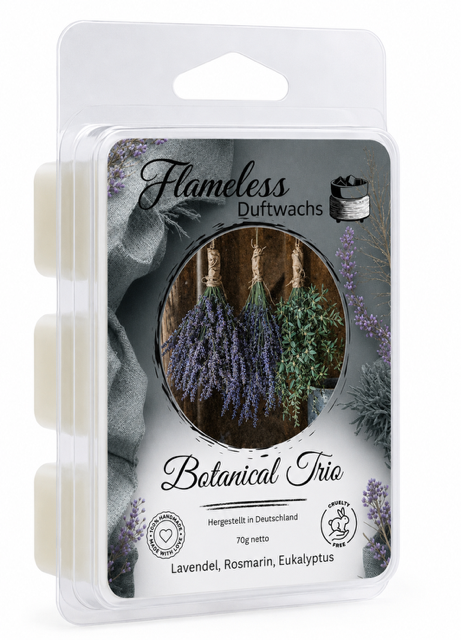 FLAMELESS Soja-Duftwachs BOTANICAL TRIO 70 g