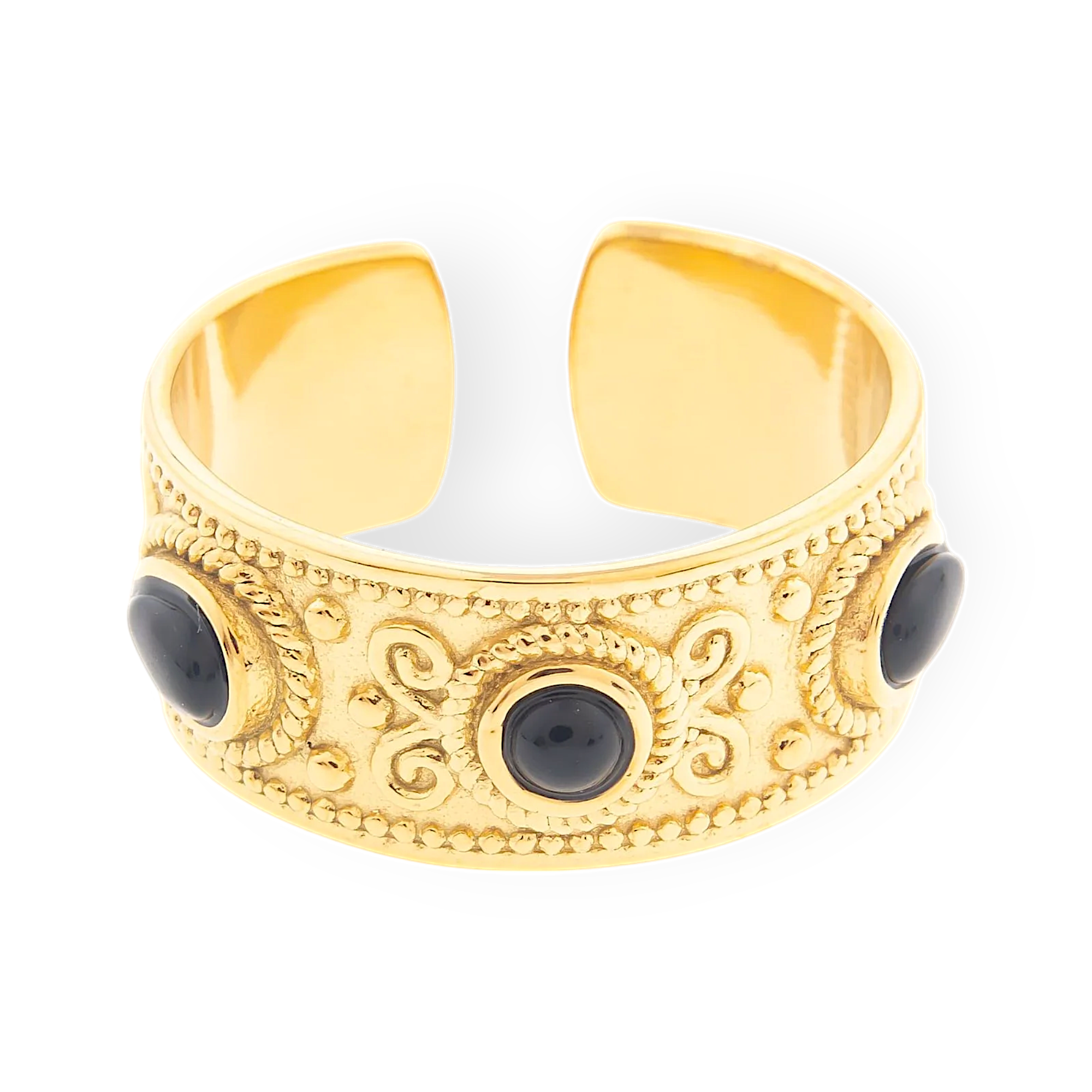 Antik Ring Obsidian