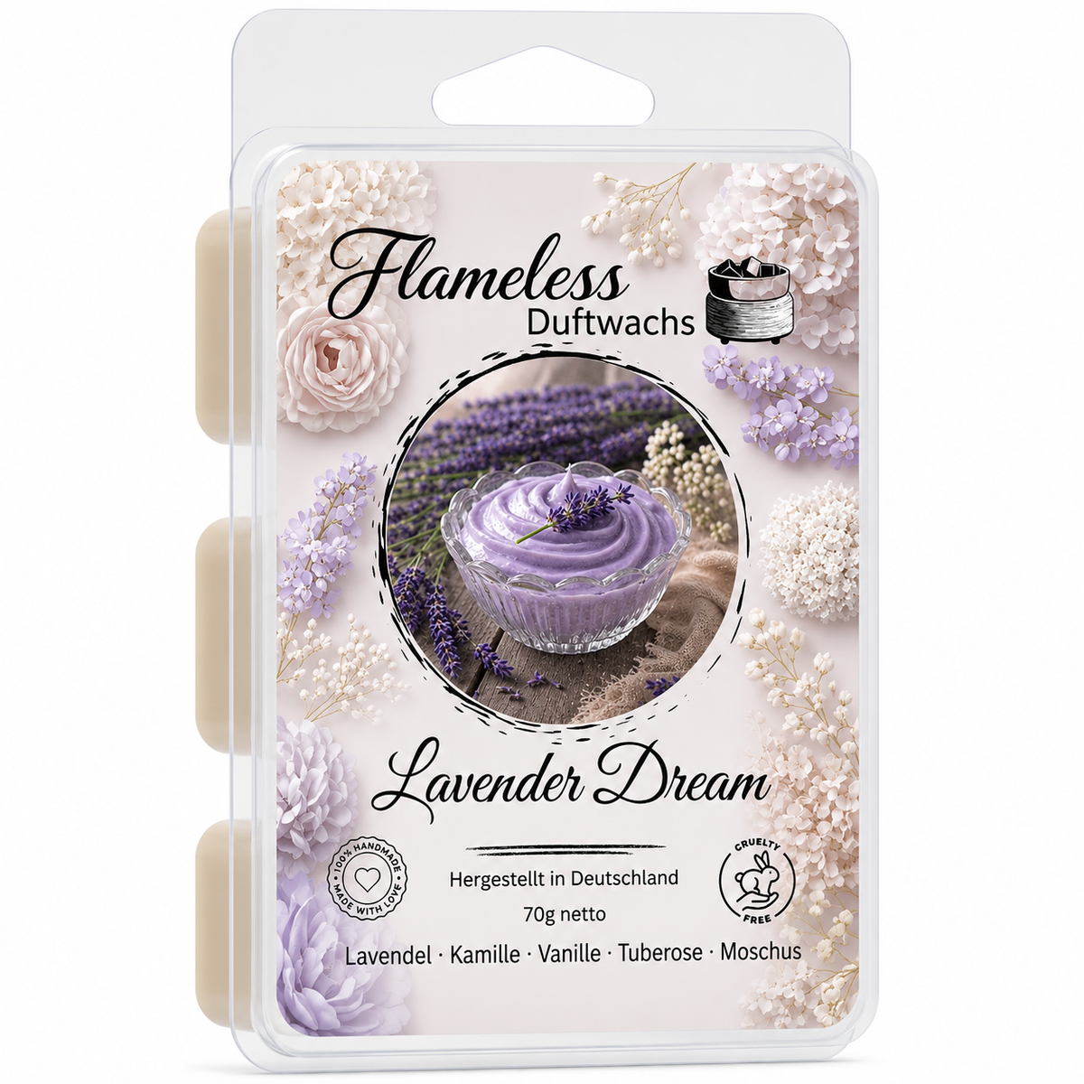 FLAMELESS Soja-Duftwachs LAVENDER DREAM 70 g