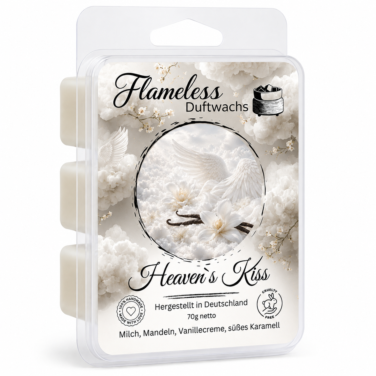 FLAMELESS Soja-Duftwachs HEAVEN`S KISS 70 g