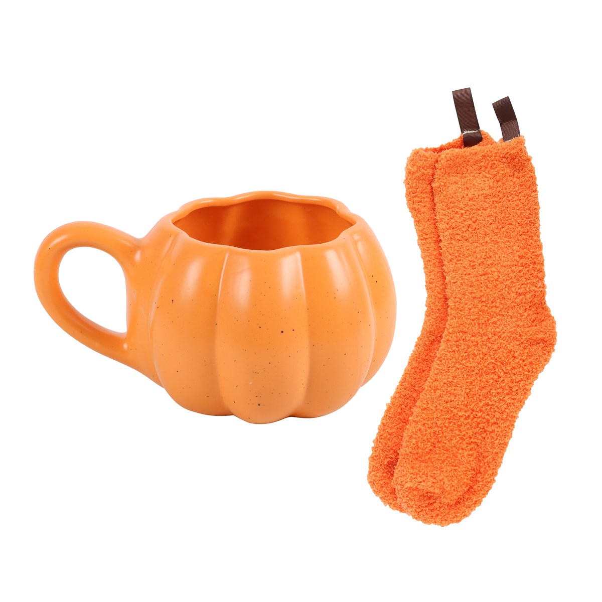 Kürbis Tasse und Kuschelsocken-Set