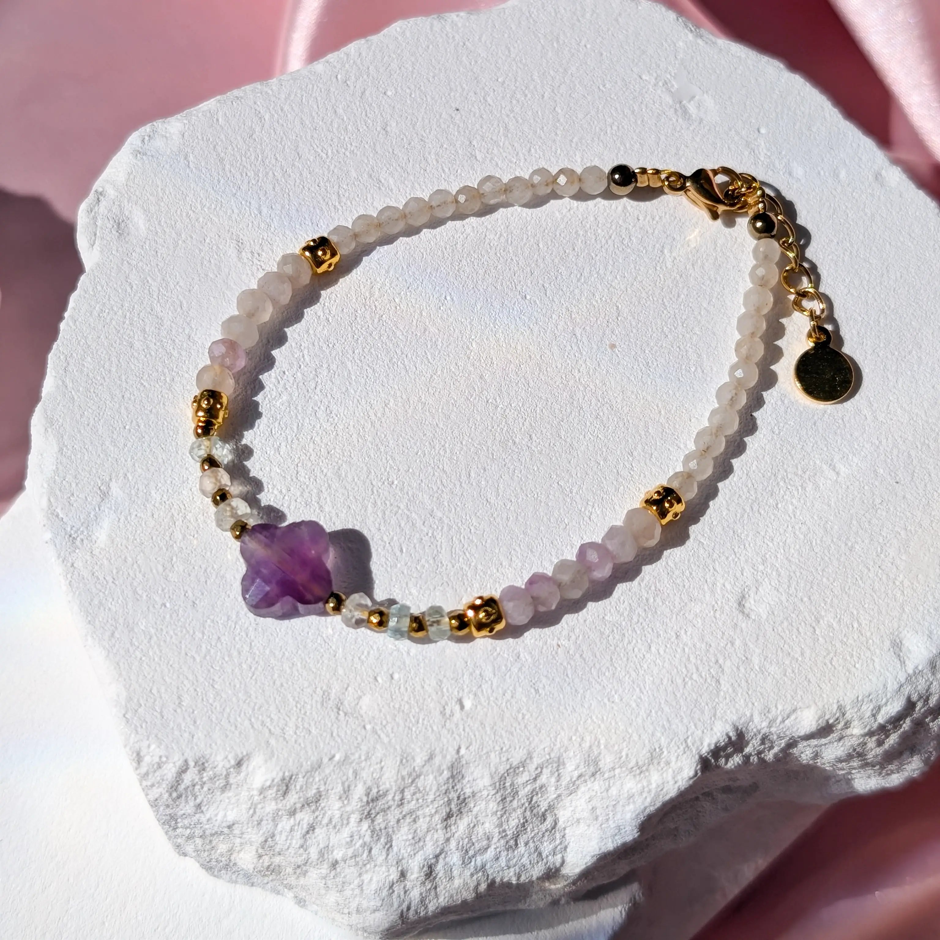 Amethyst & Morganit Armband