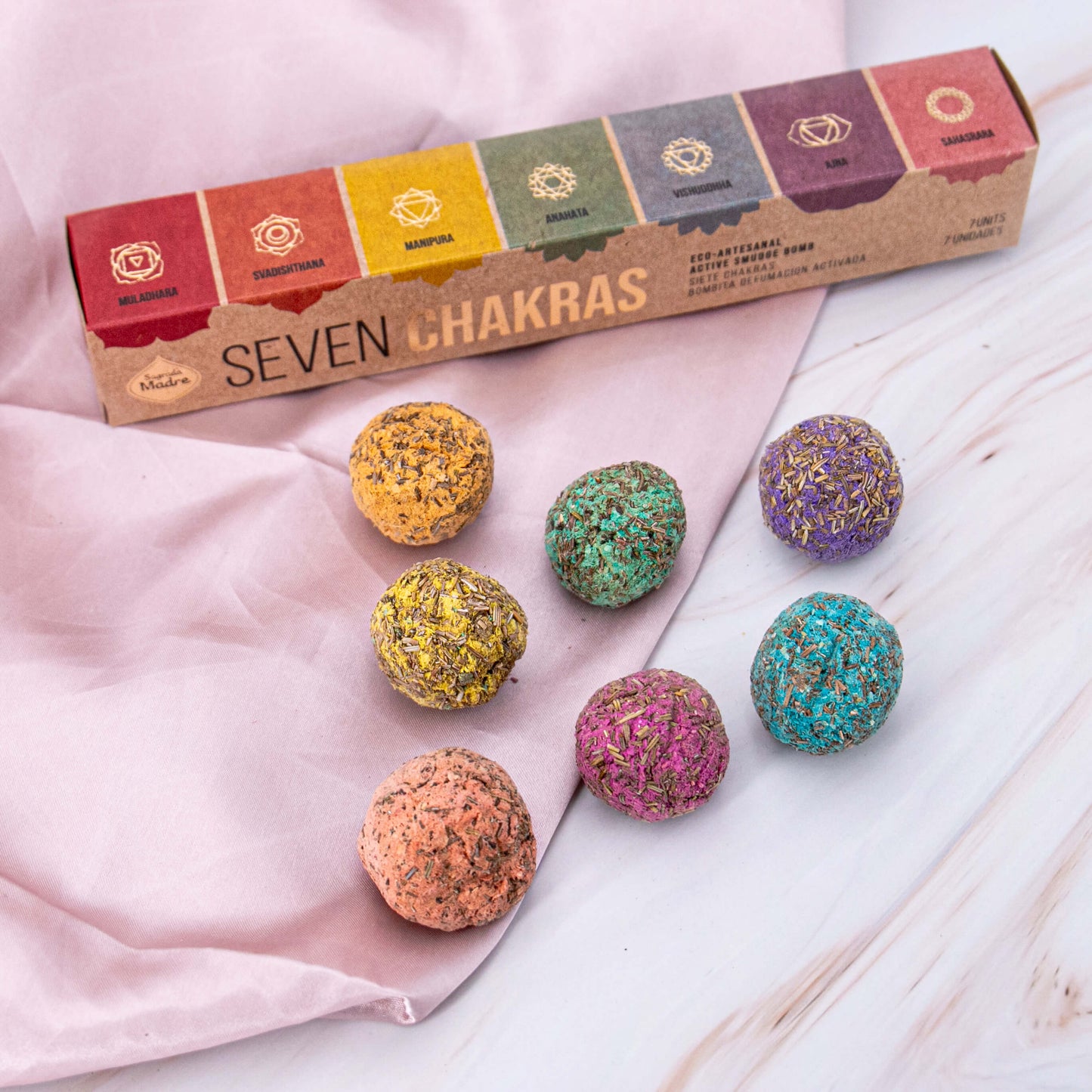 Chakra Set Räucherbomben Räuchern Smudge Salbei Bunt Weihrauch Hexe Magie Vollmond Energie Aura Annurah deutscher Onlineshop