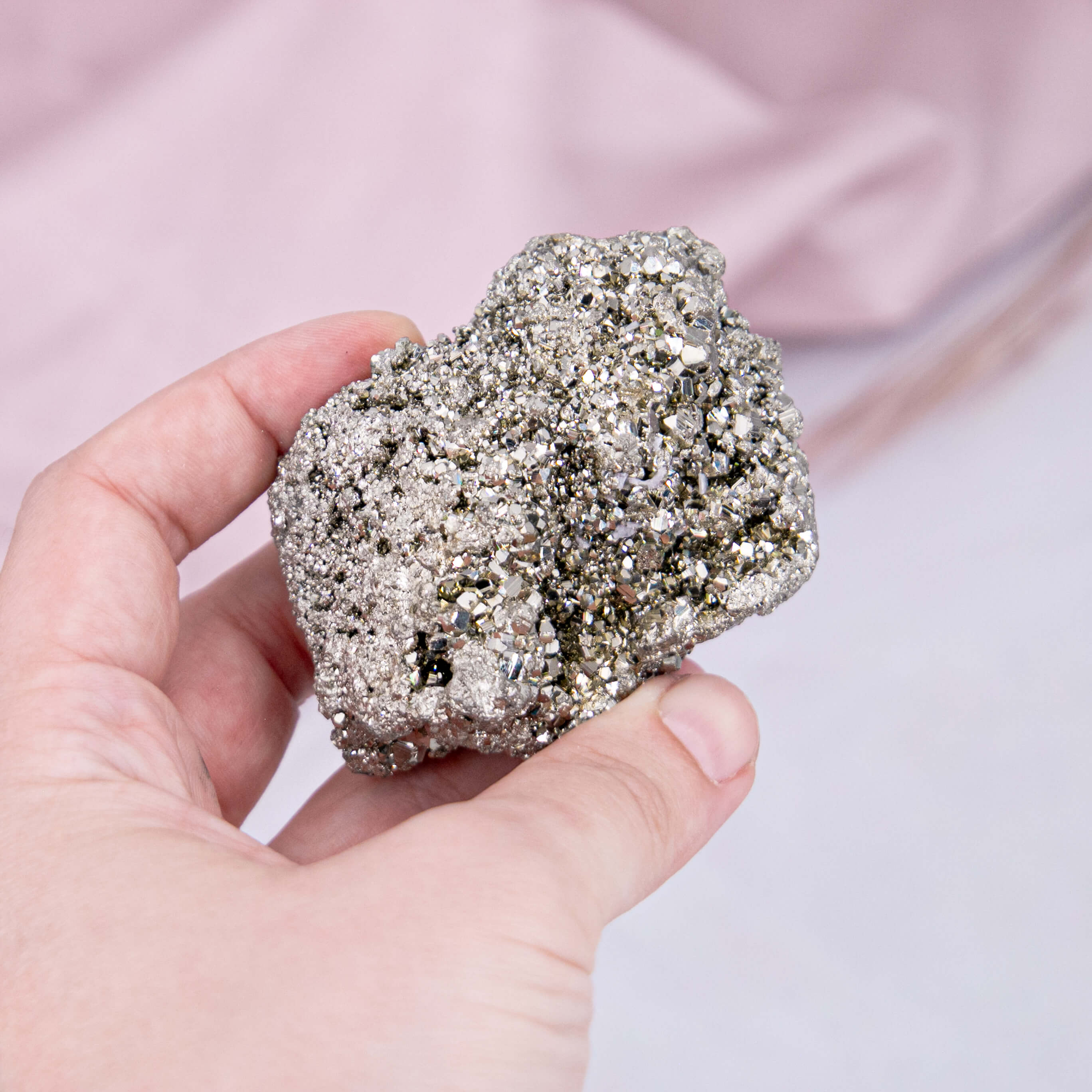 Pyrit Nugget Cluster gold silber Heilstein Kristall Edelstein