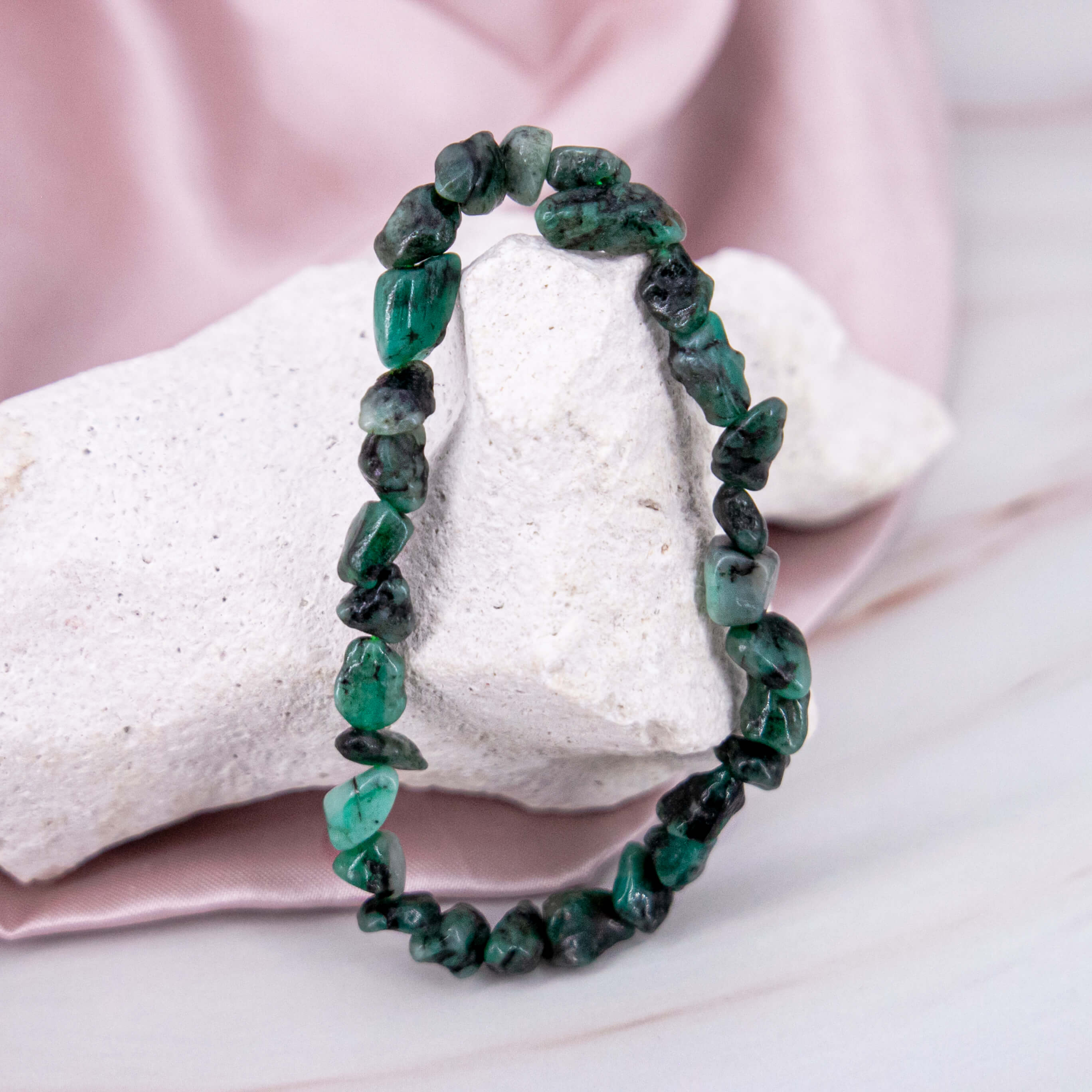 Smaragd Nugget Armband