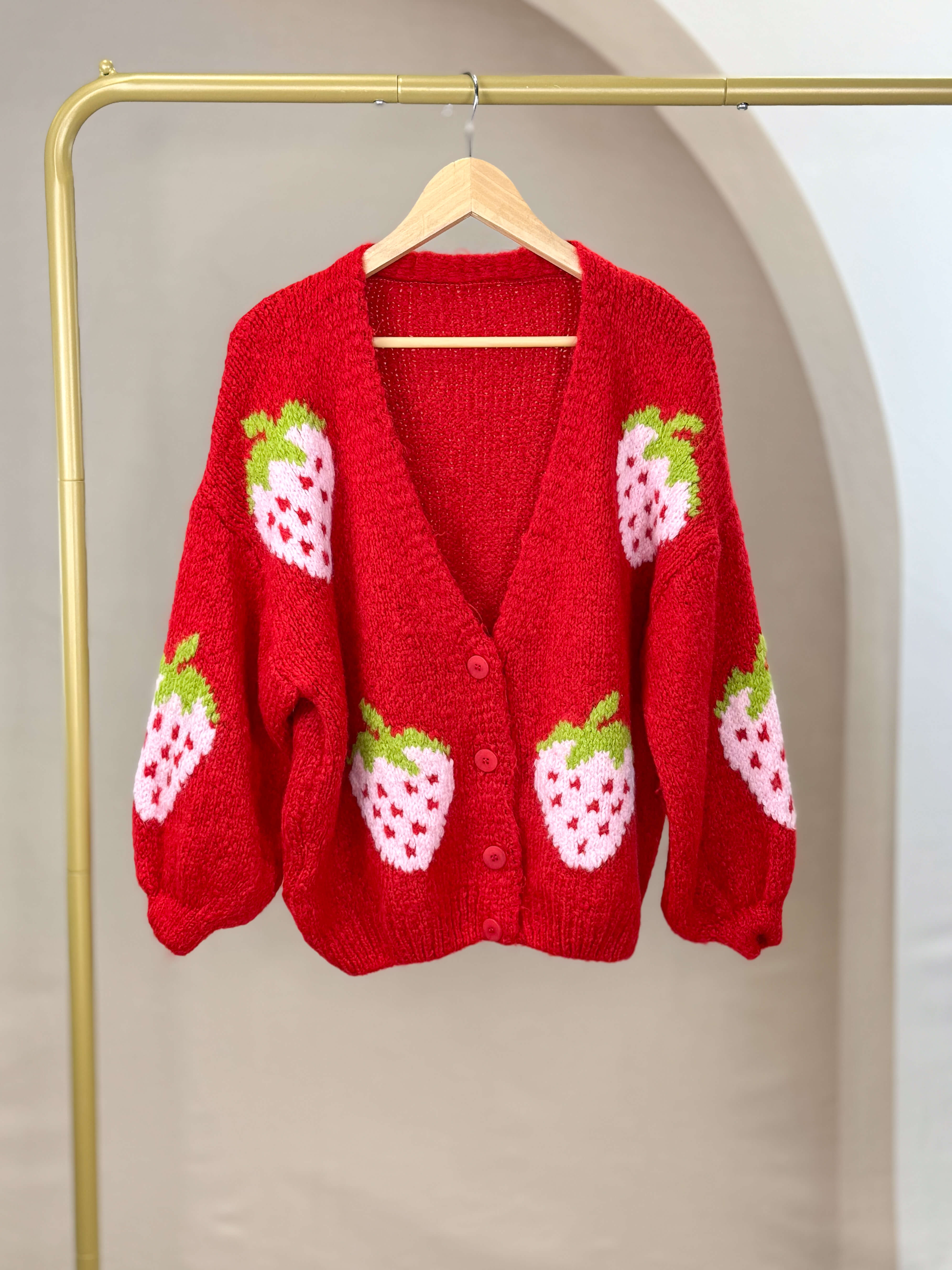 Erdbeer Cardigan