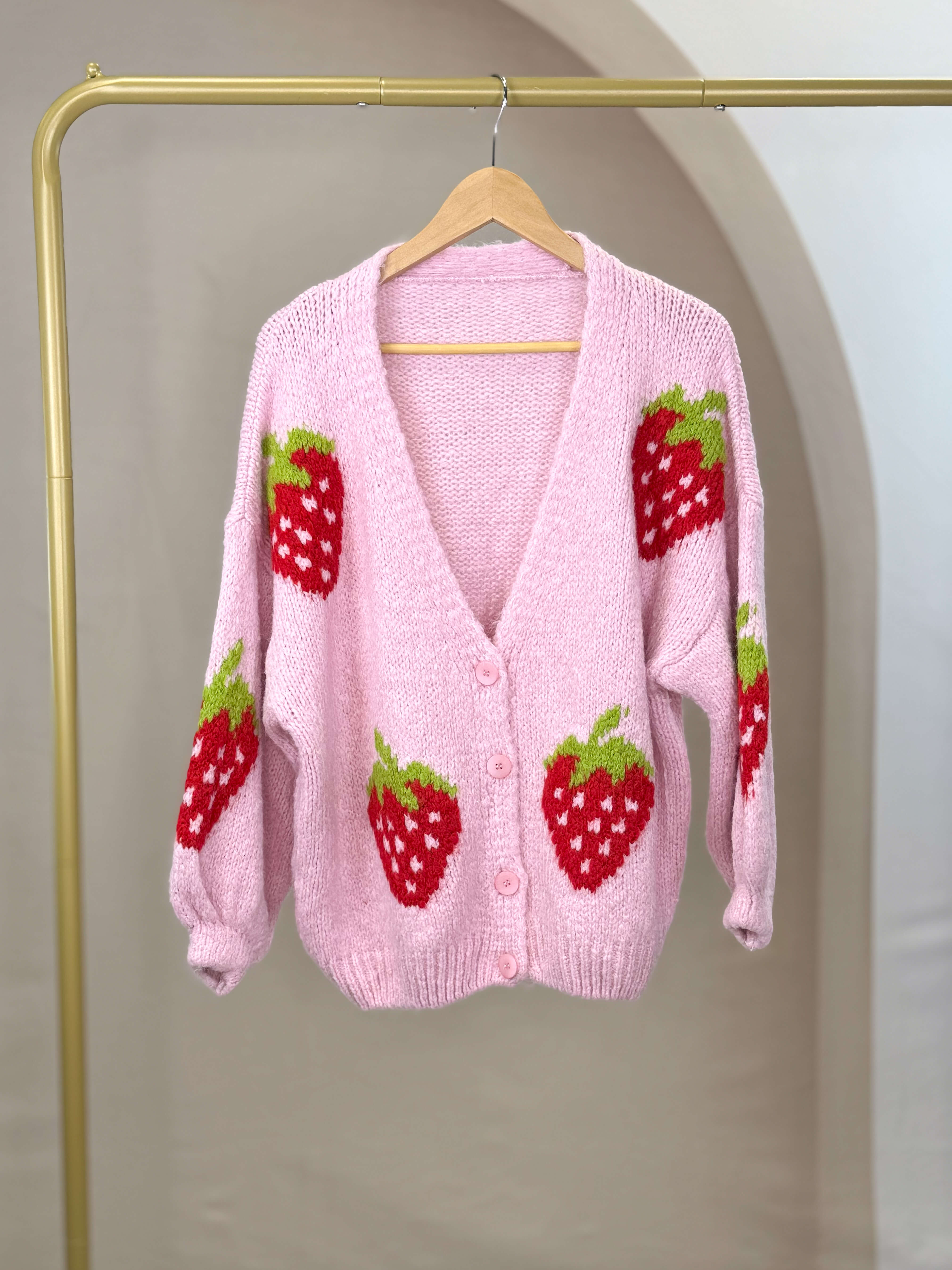 Erdbeer Cardigan