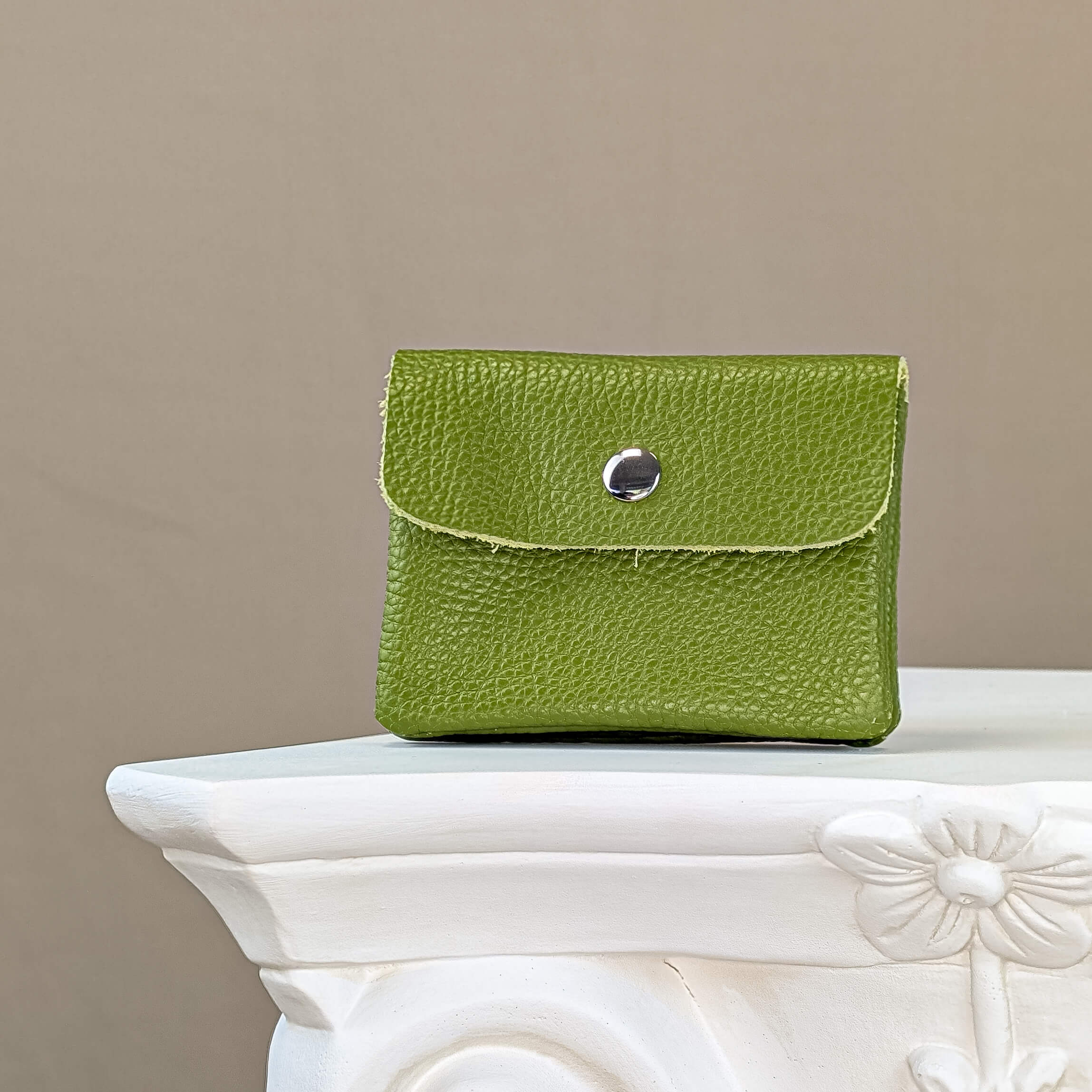 Leder Geldbeutel S - Olive