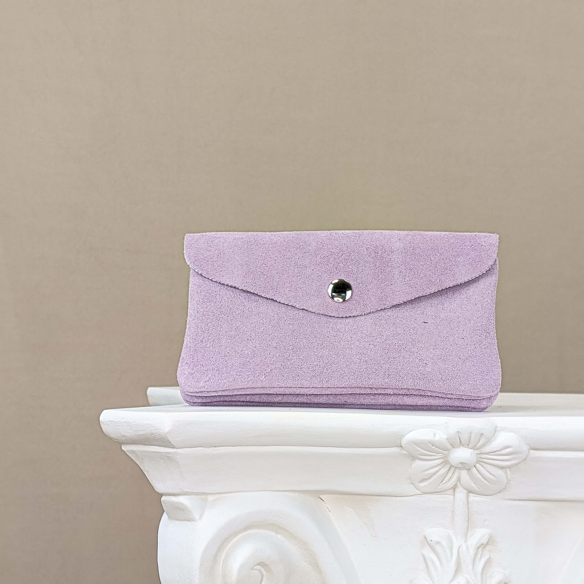 Leder Geldbeutel L - Flieder