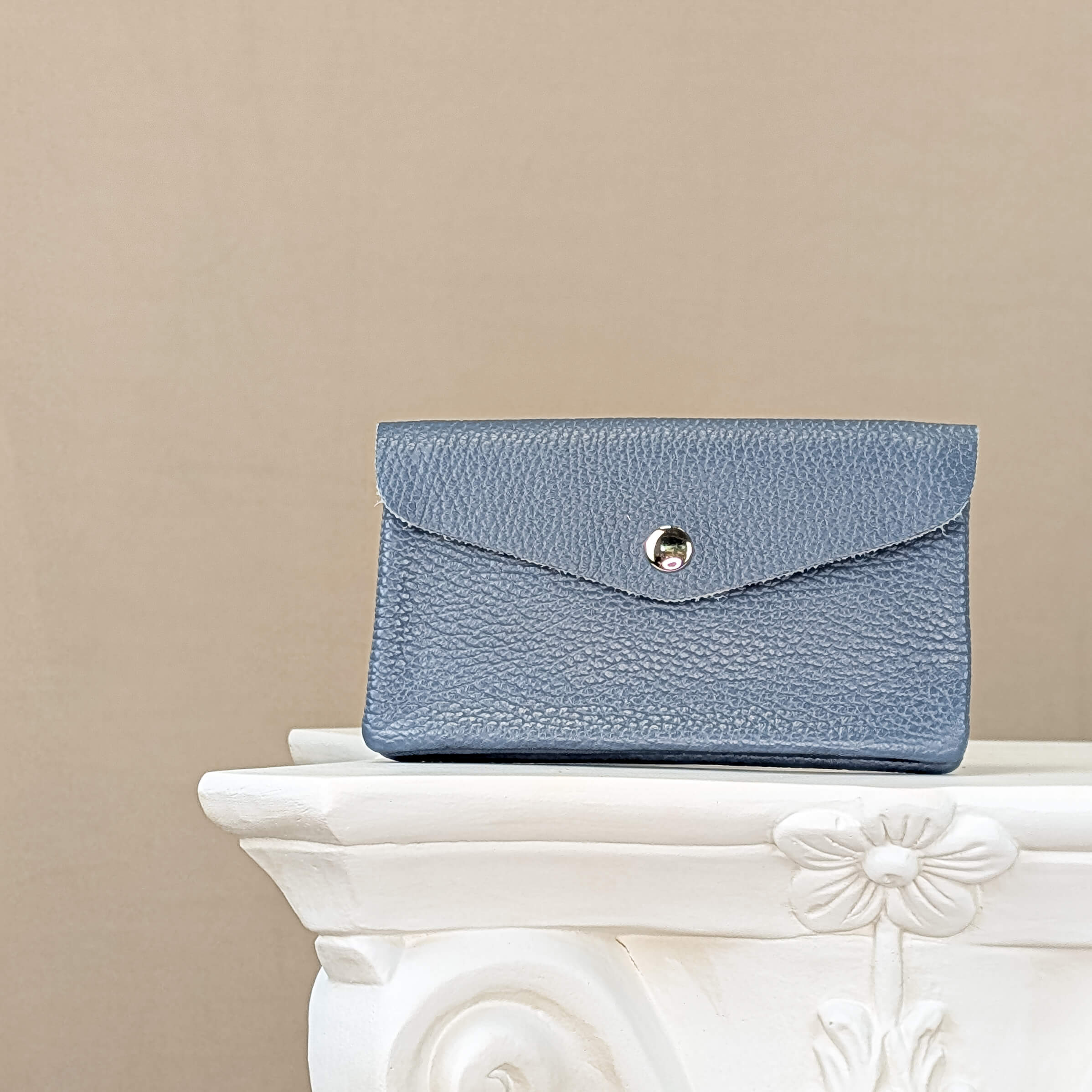 Leder Geldbeutel L - Blau