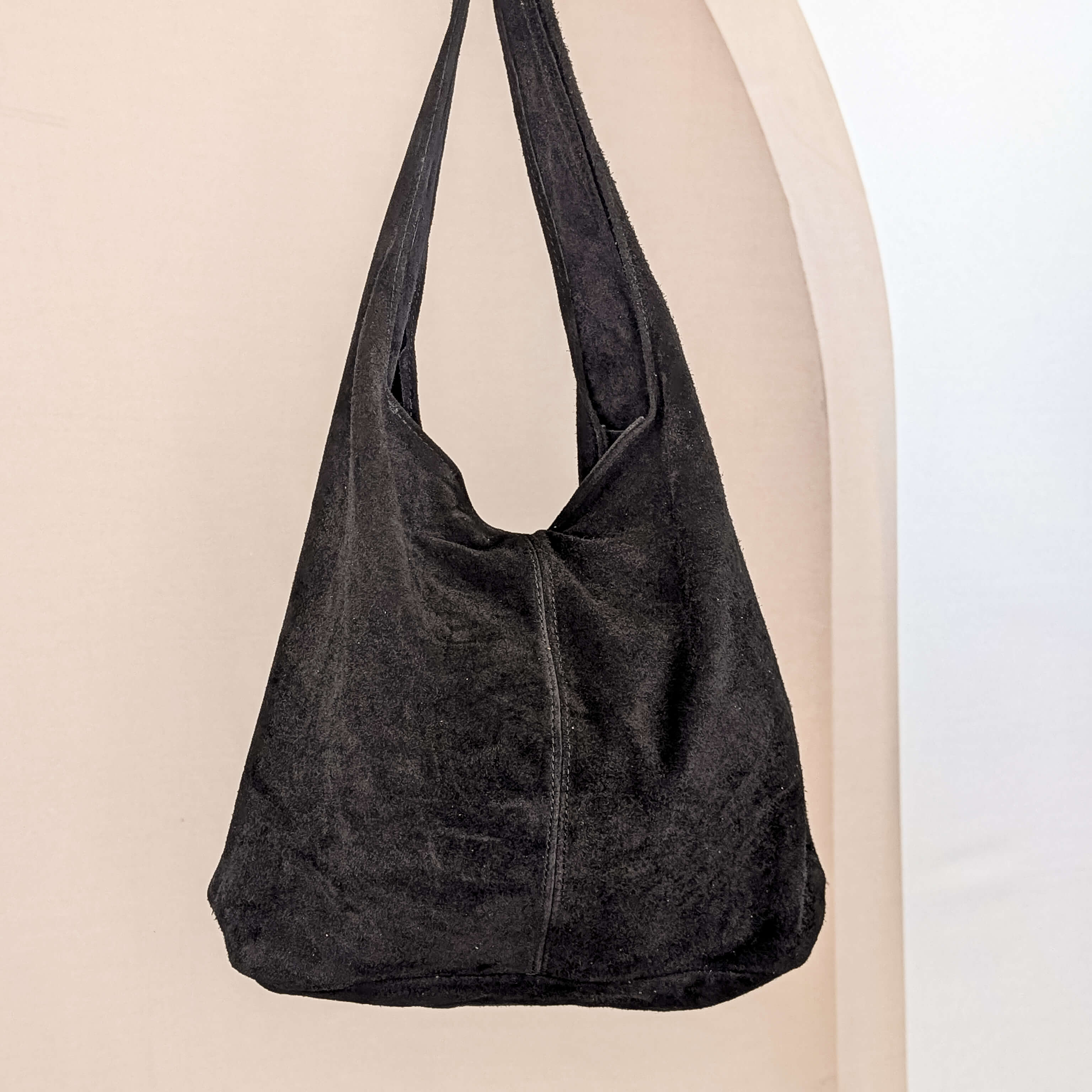 Wildleder Shopper Schwarz