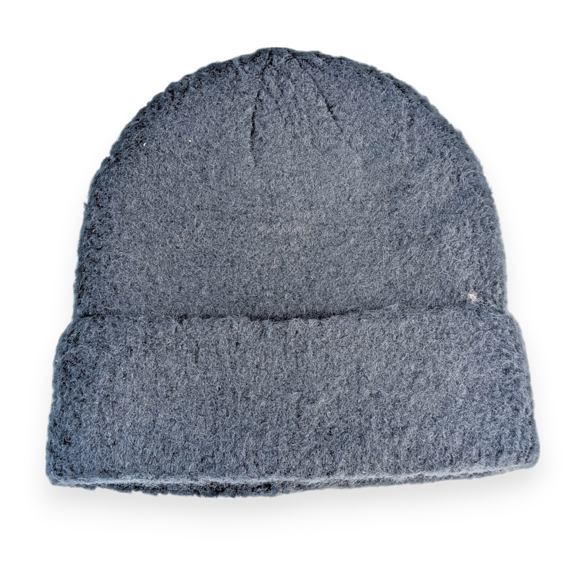 Flauschige Wollmütze Navy