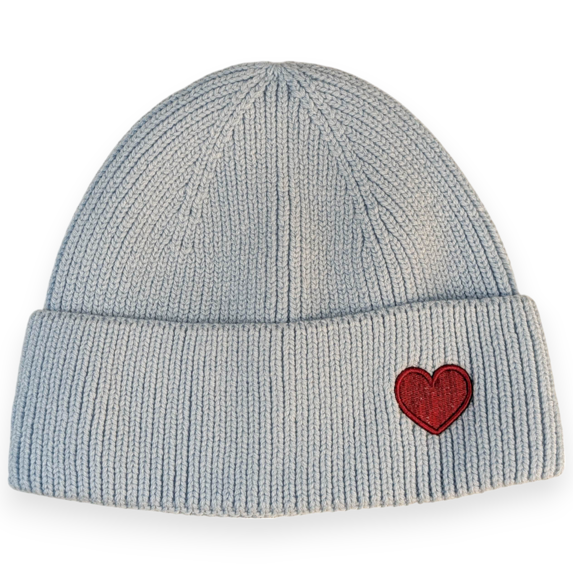 Wollmütze Heart Hellblau