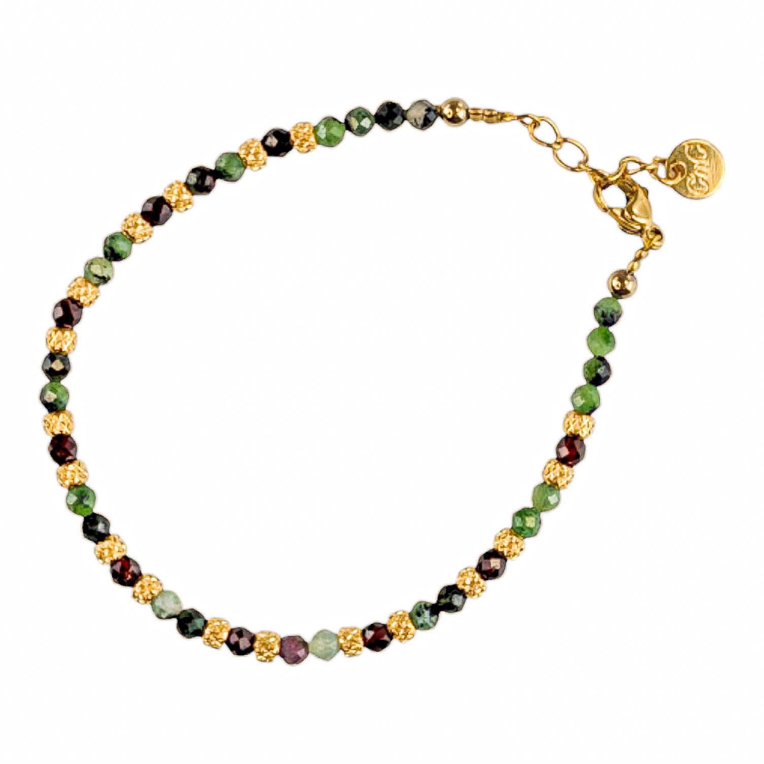 Rubin-Zoisit & Granat Armband