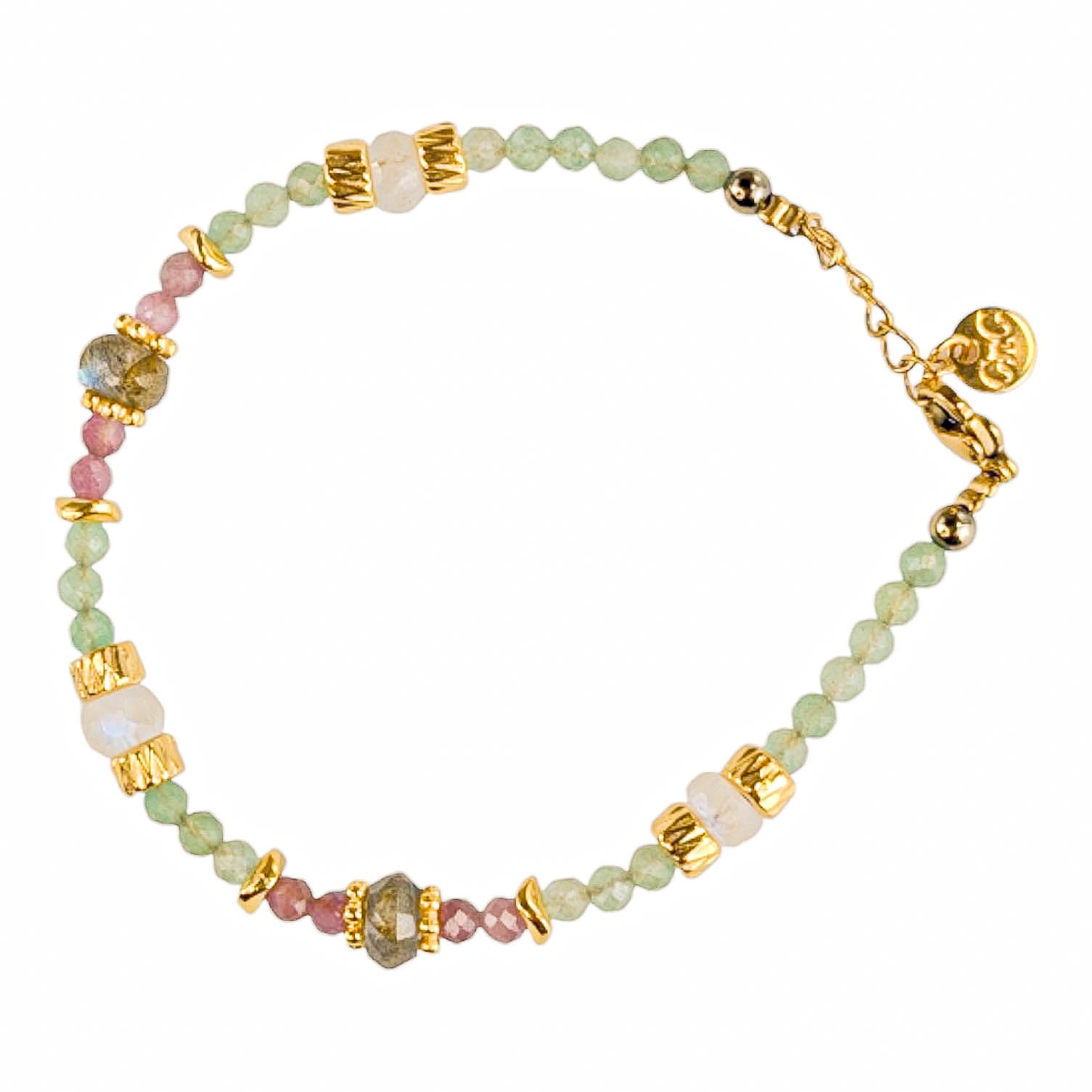 Aventurin & rosa Turmalin Armband