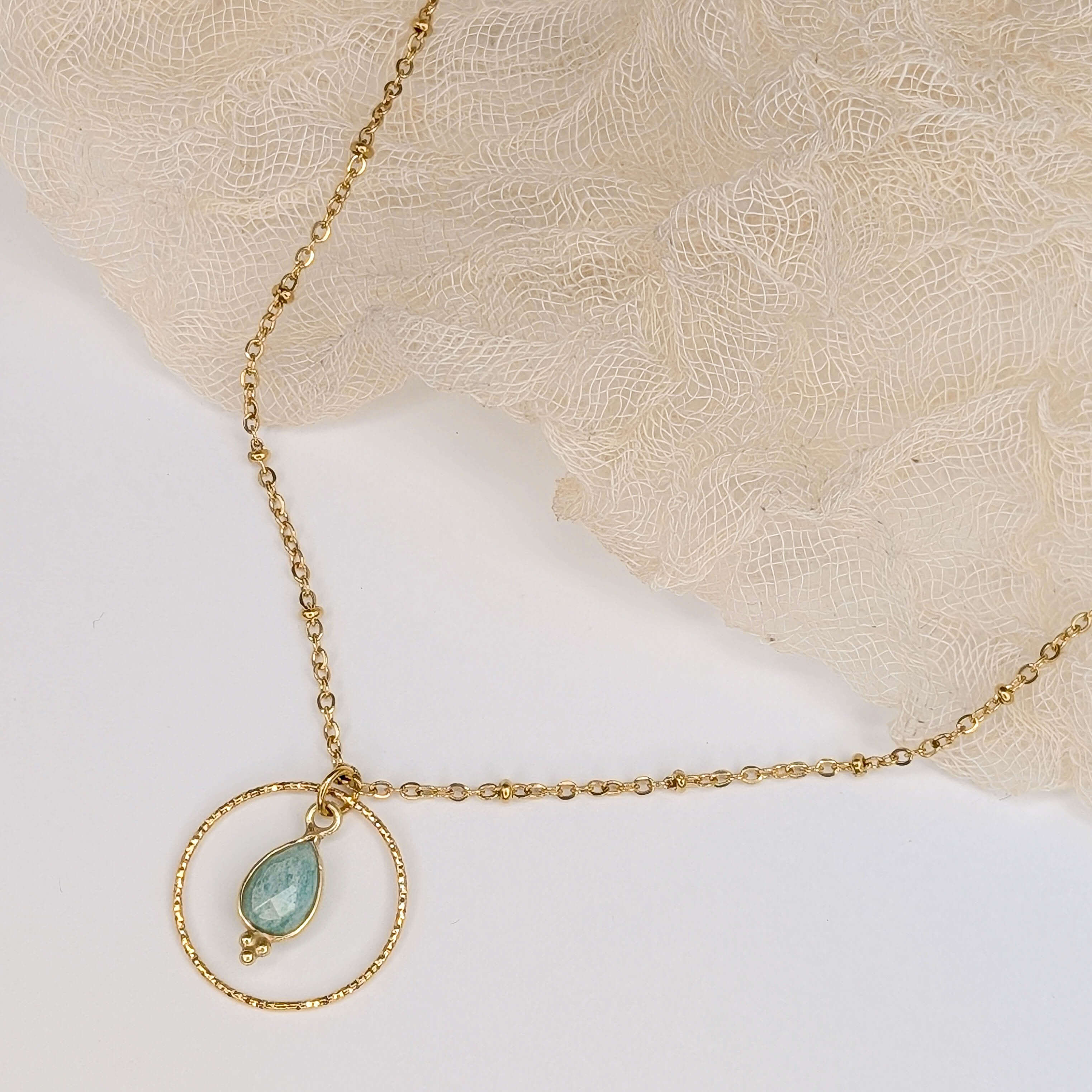 Amazonit Kreis Kette