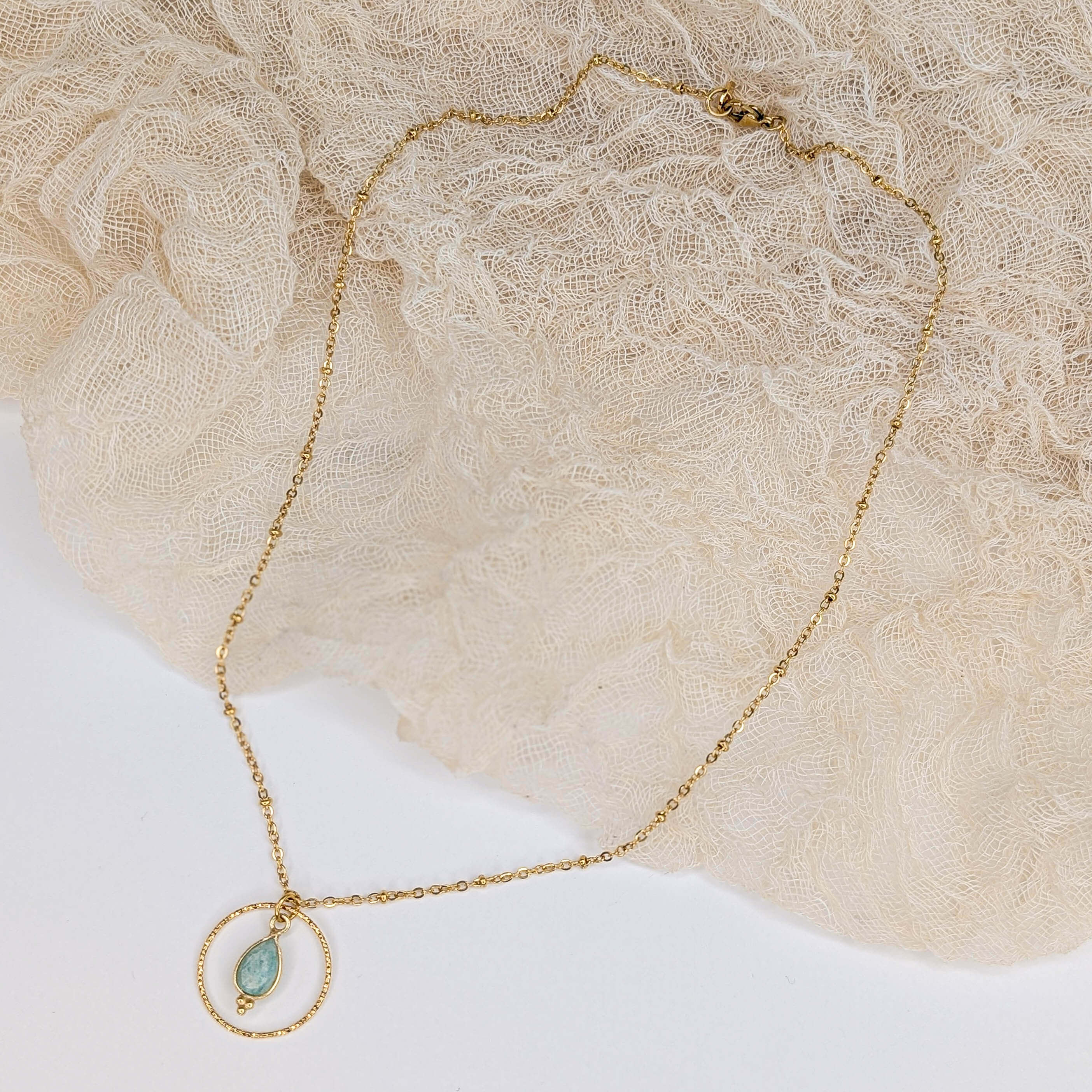 Amazonit Kreis Kette