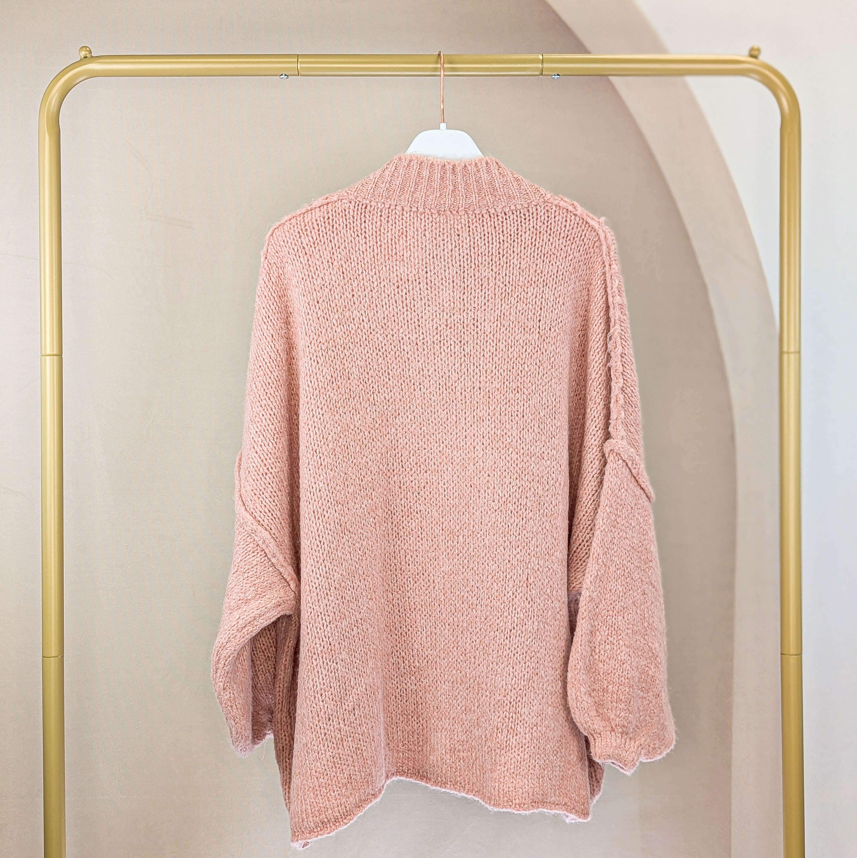 Cardigan mit Knöpfen Altrosa