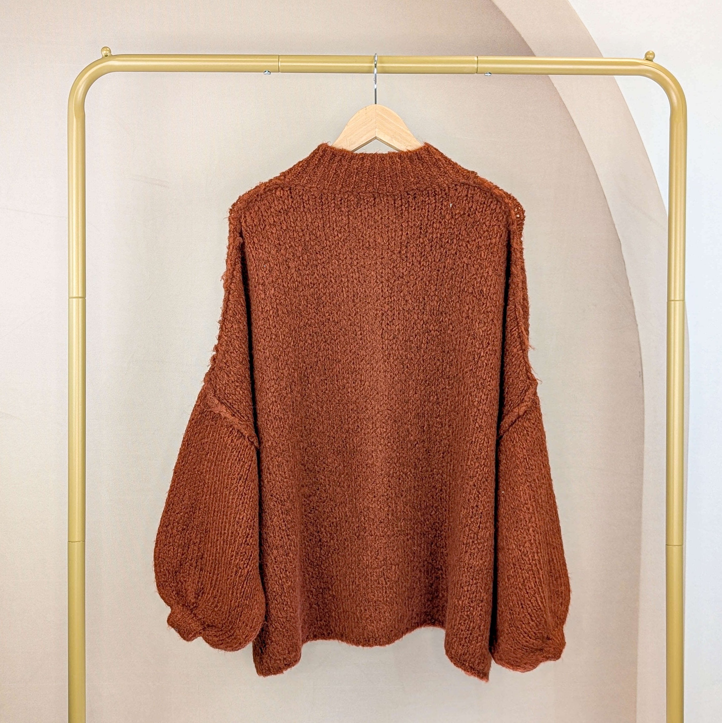 Cardigan mit Knöpfen Terracotta