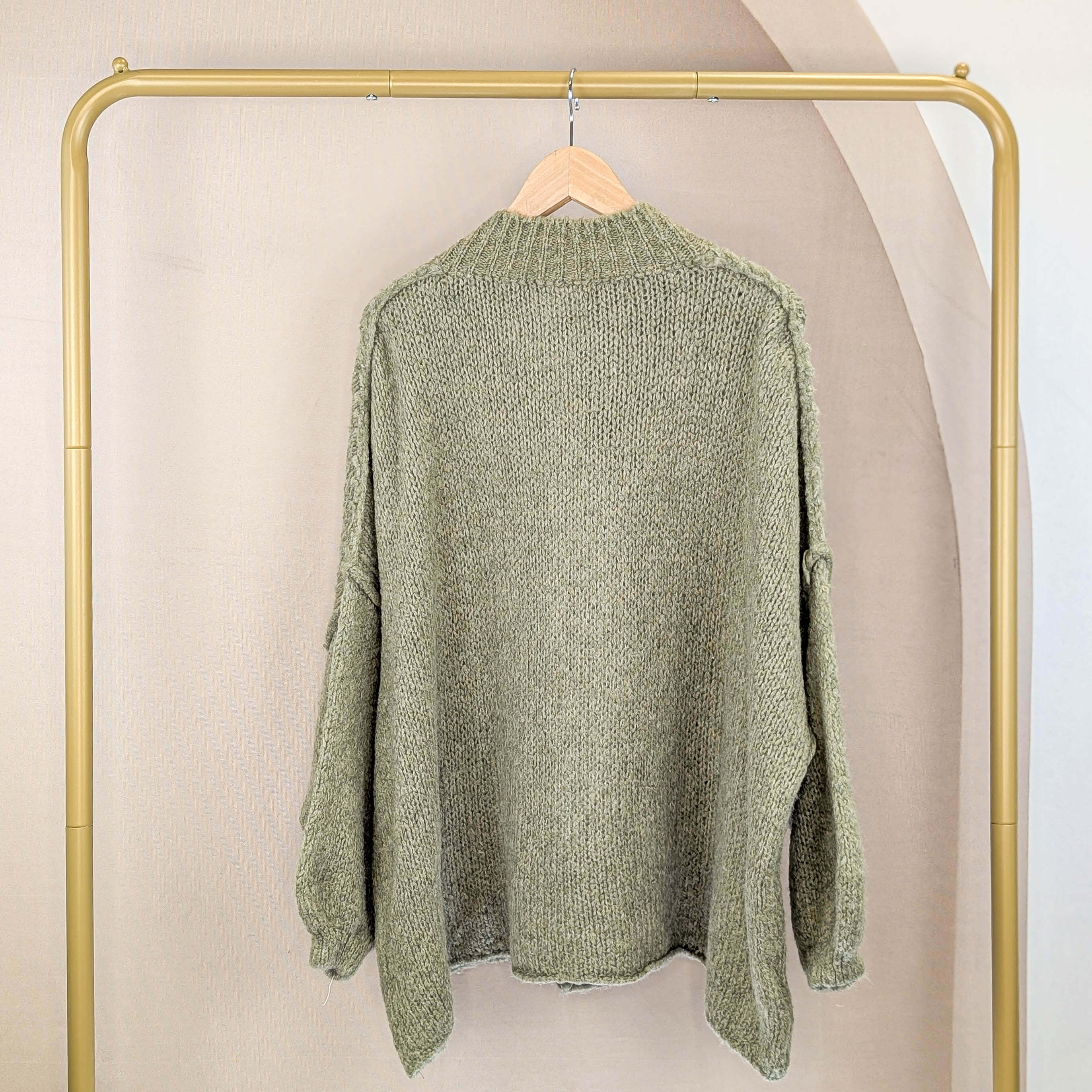 Cardigan mit Knöpfen Salbei