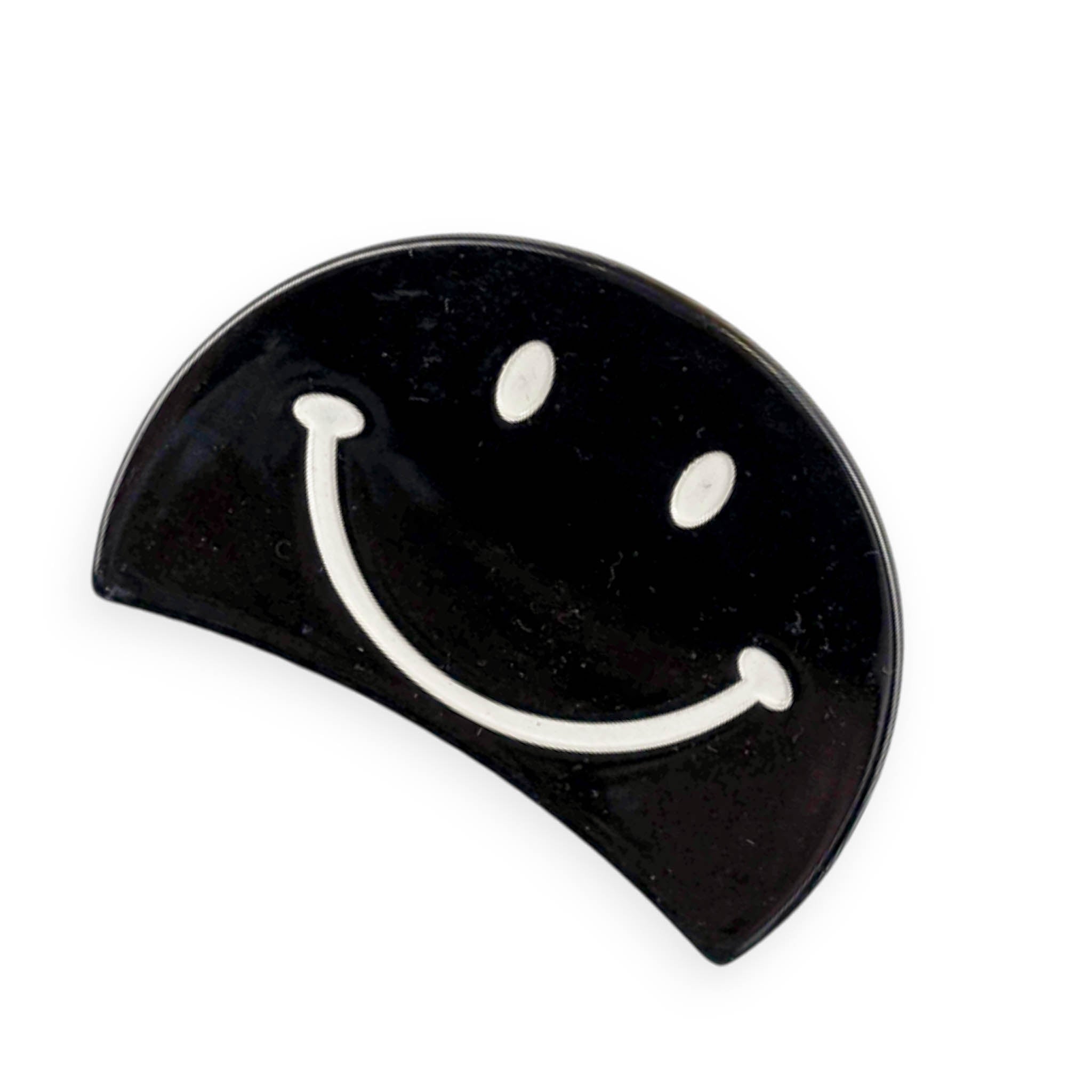Smiley Schwarz Haarklammer