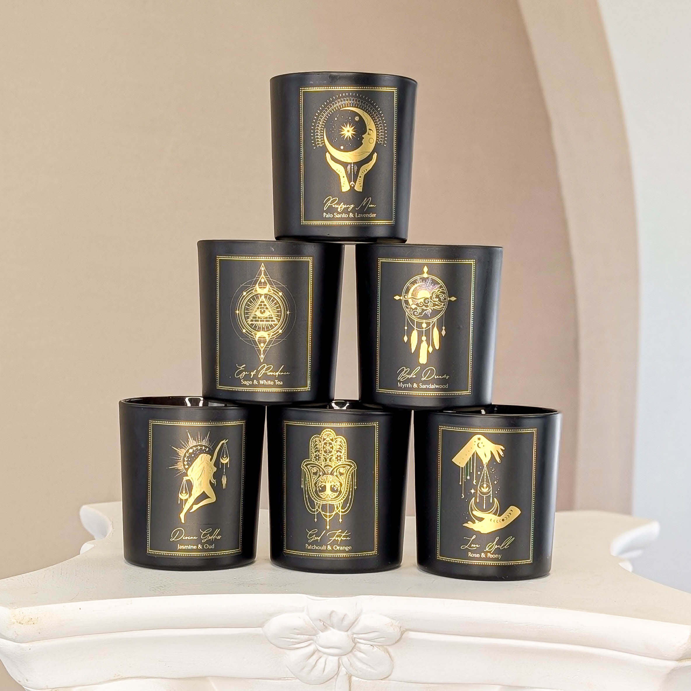 Divine Goddess Kristall-Kerze im Glas