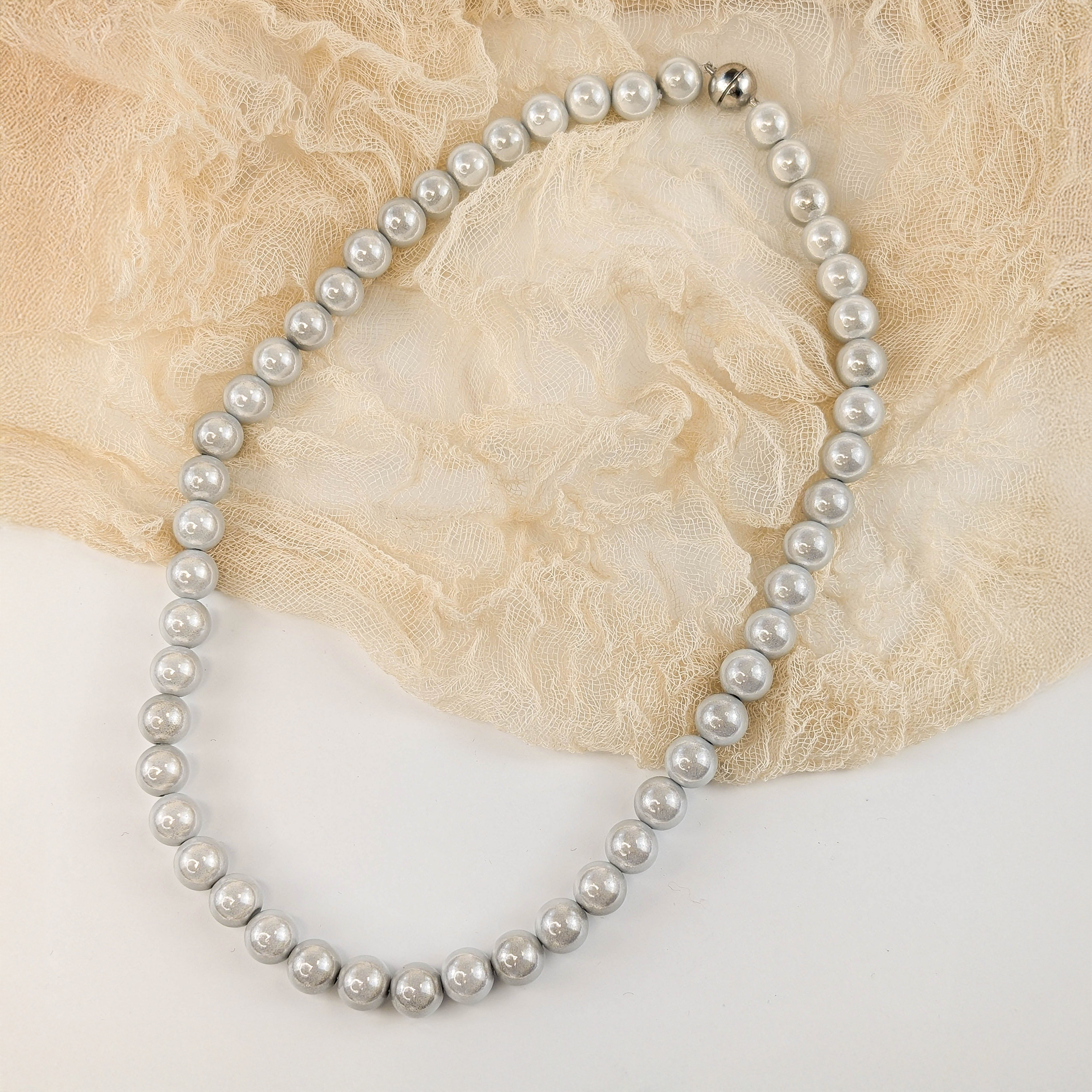 Holo Pearl Kette Weiß