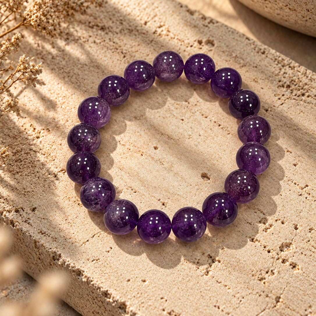 Amethyst – Elastisches 10mm Armband