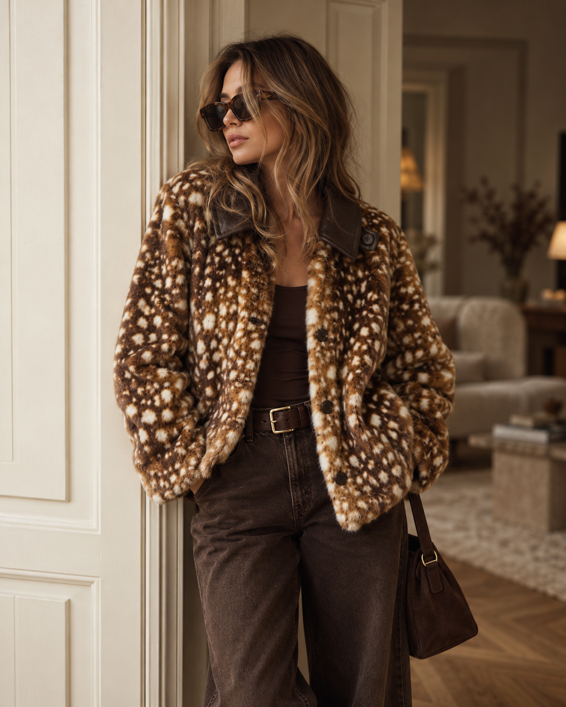 Fawn Print Teddyjacke – Wild Heritage