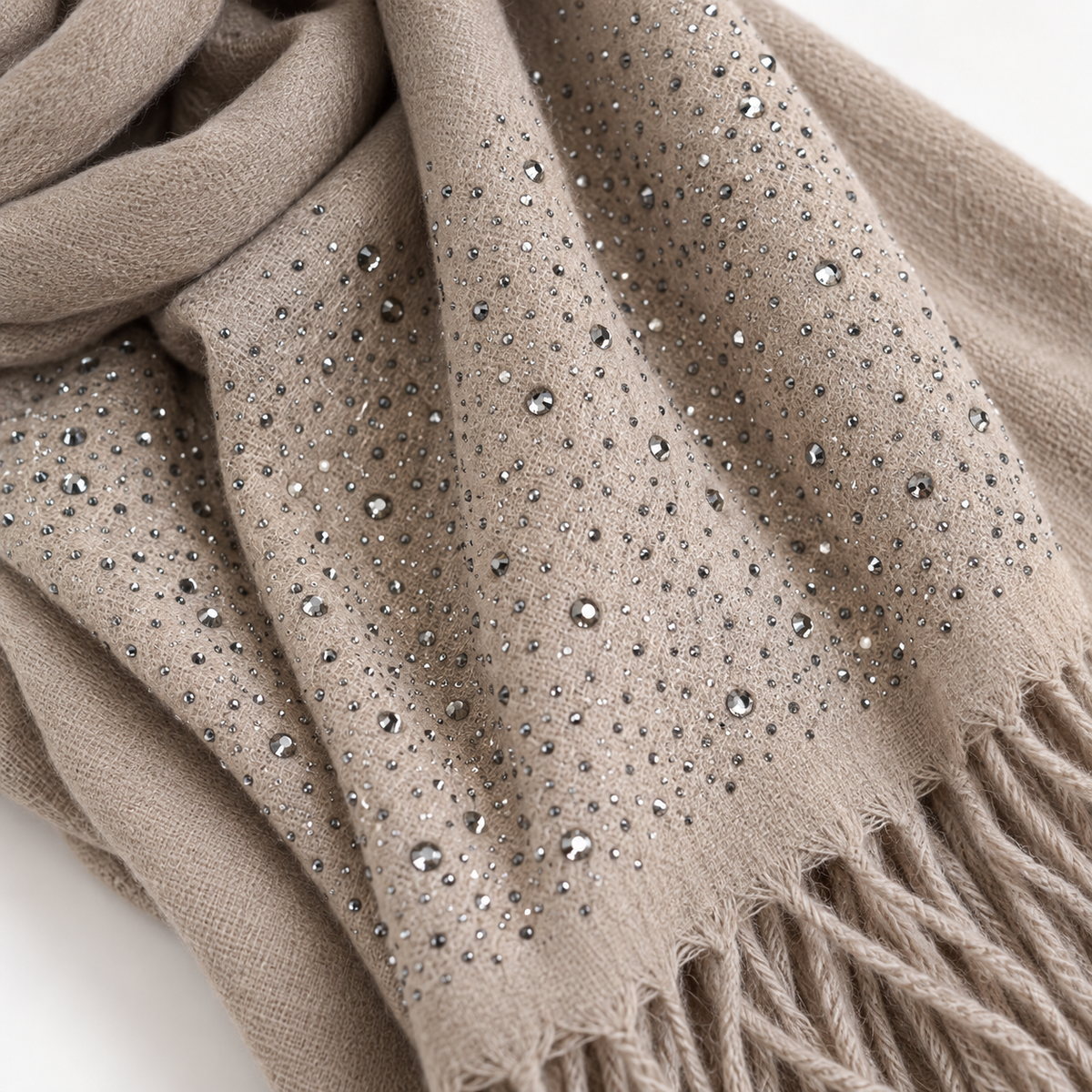 Glitzer Schal mit Strass – Kuschelig weich & elegant