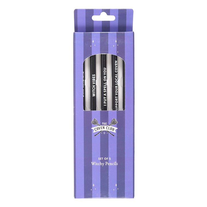 Witch Coven – 5er Bleistift Set mit magischen Sprüchen