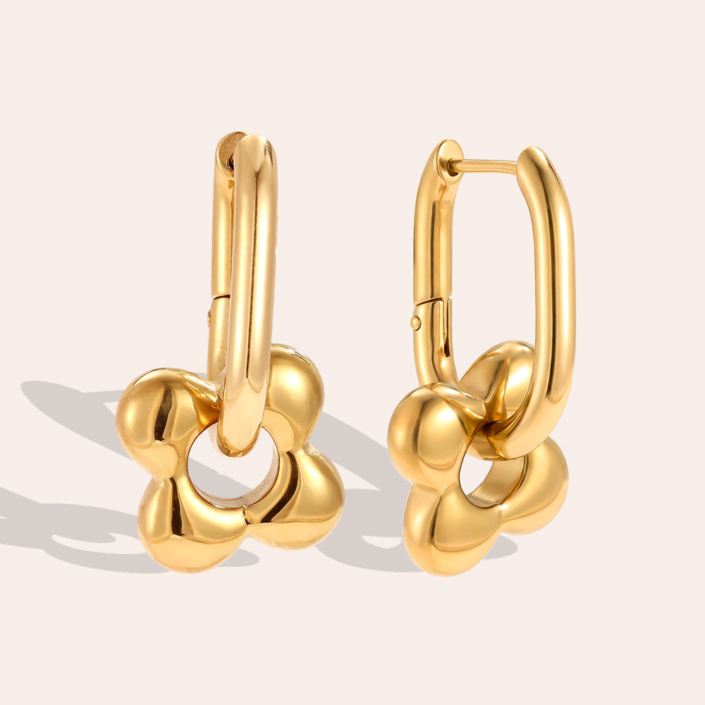 Bloom Flower Hoop Ohrringe 33mm