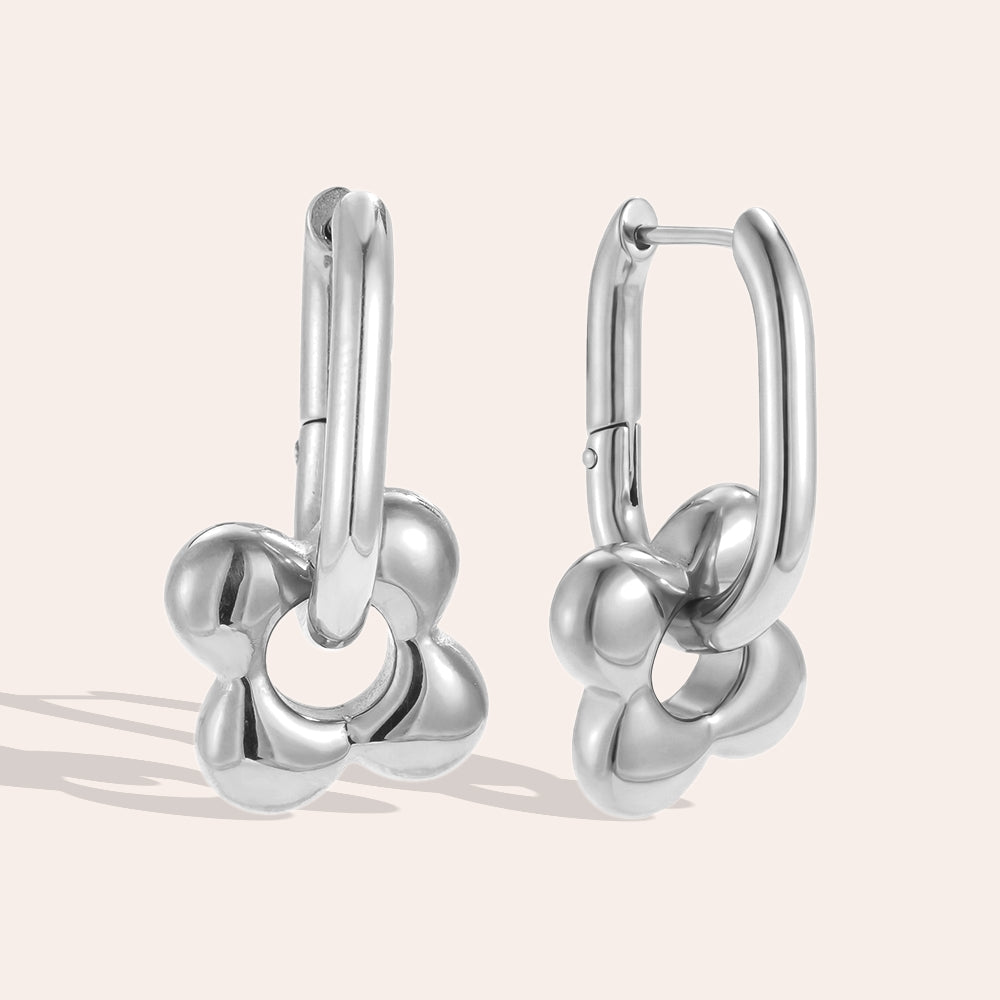 Bloom Flower Hoop Ohrringe 33mm