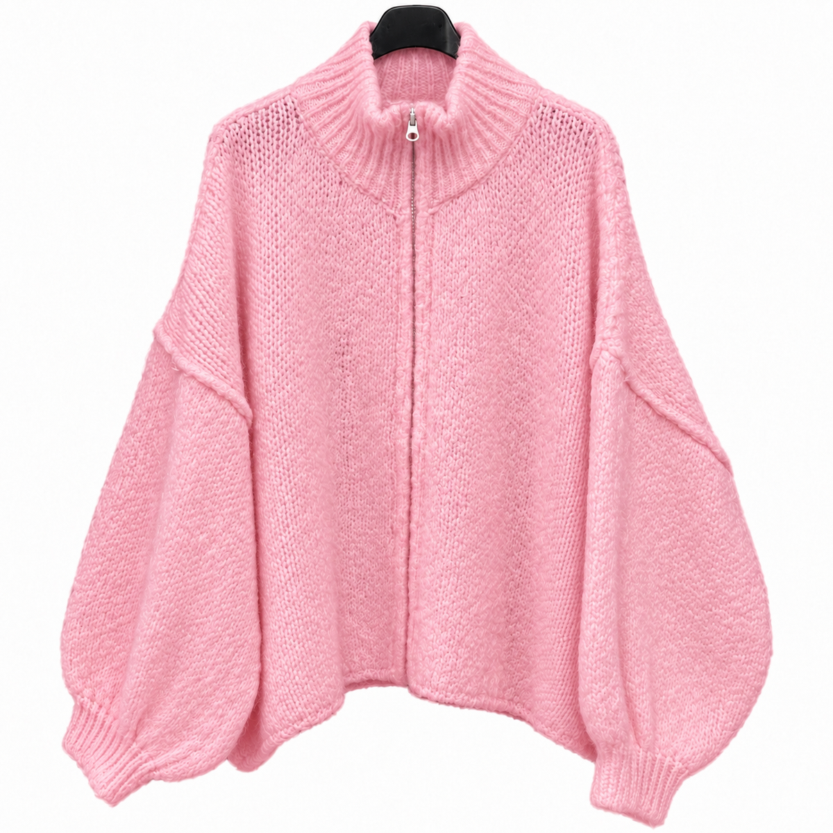 Curvy Zipper Cardigan – Cozy & Oversized