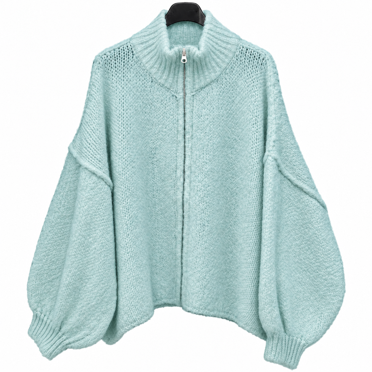 Curvy Zipper Cardigan – Cozy & Oversized