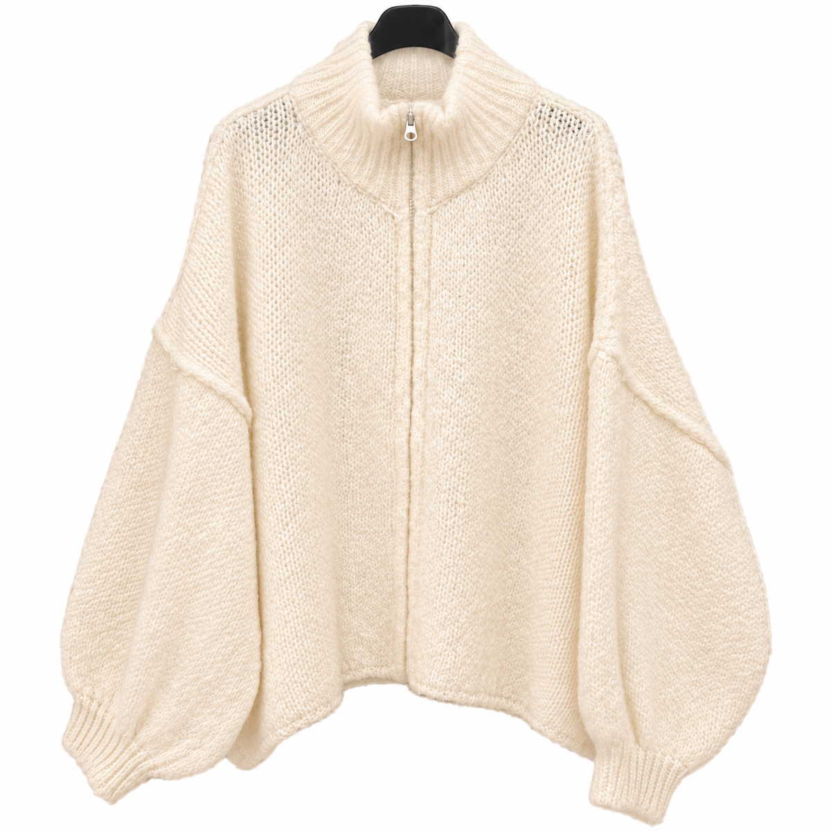 Curvy Zipper Cardigan – Cozy & Oversized