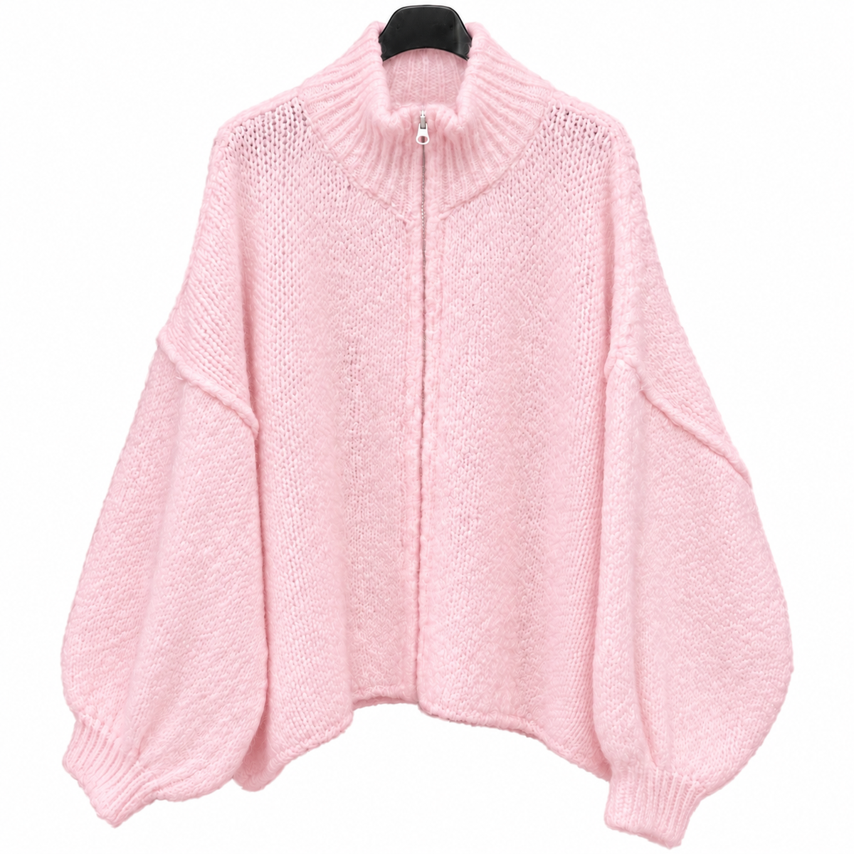 Curvy Zipper Cardigan – Cozy & Oversized