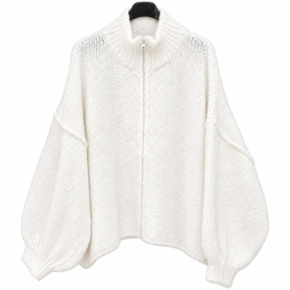 Curvy Zipper Cardigan – Cozy & Oversized