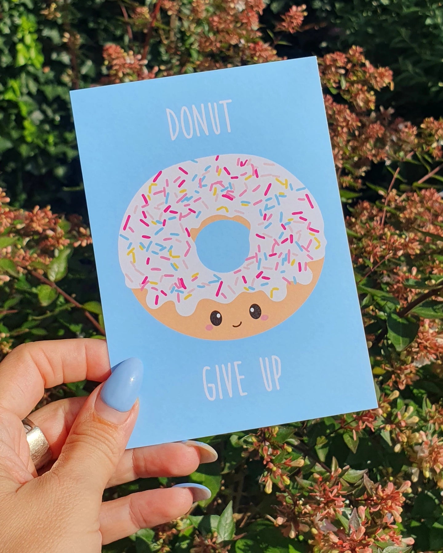 Donut Give Up - Postkarte
