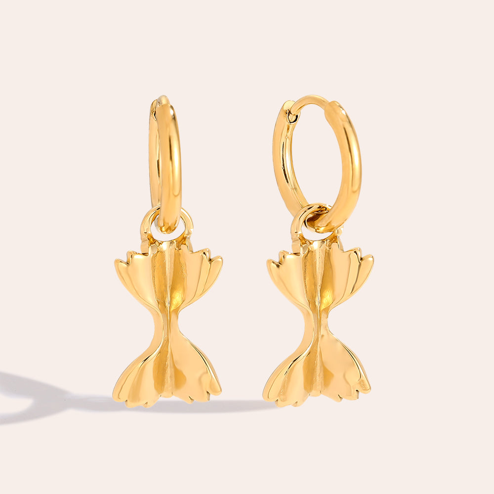 Edelstahl Ohrringe „Farfalle“ in Gold